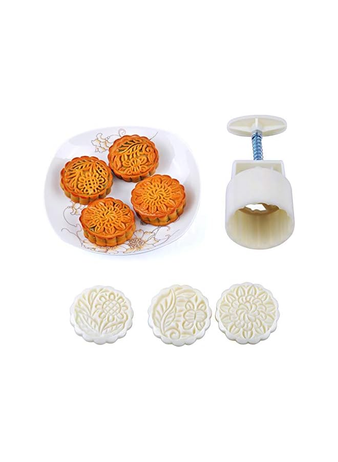 S-TOP Hand-Pressure Moon Cake Mould (12 Pieces, Set of 4) - Image 3