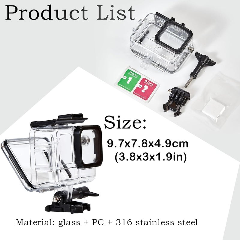 PCTC 197FT Waterproof Case for Insta360 Ace Pro with 3-Pack Dive Filters Accessories for Insta 360 Ace Pro Waterproof Case,Protective Underwater Dive Housing Shell with Bracket Accessories - Colour - Image 2