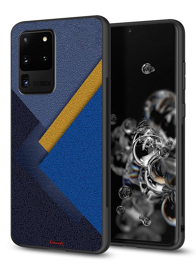 Tolwak Samsung Galaxy S20 Ultra Protective Case Cover Triangles Leather Shades Pattern - Image 1