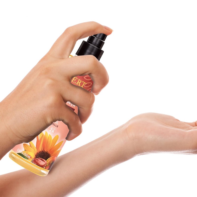 Desert Essence, Jojoba & Sunflower Body Oil Spray, 8.28 fl. oz. - Gluten-Free, Vegan, Cruelty Free - 24hour Moisture, Soothes Skin, Perfect for Sensitive Skin, Illuminating Body Spray - Image 5