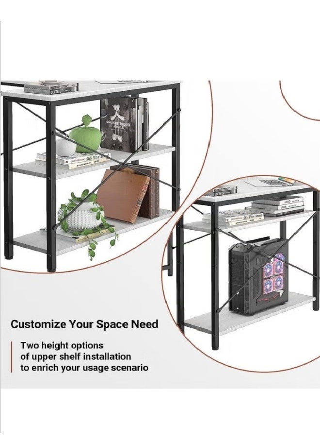 AGD L-Shaped Computer Desk with Reversible Storage Shelves for Home Office Workstation with Storage Bag  - Image 5