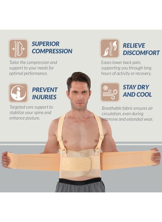 Neotech Care Adjustable Back Support Belt with Removable Braces (Black, Size S) - Image 4