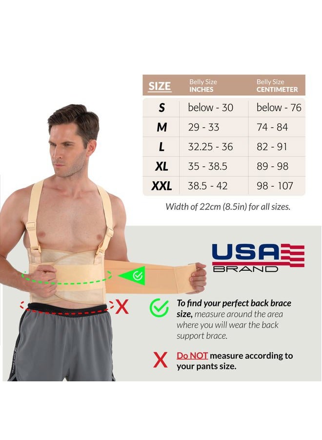 Neotech Care Adjustable Back Support Belt with Removable Braces (Black, Size S) - Image 2