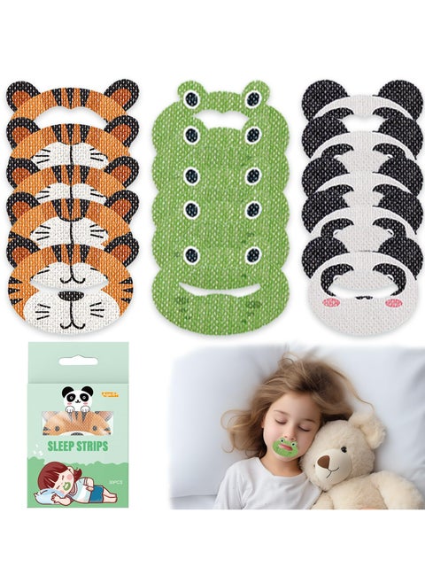90 Pcs Kids Mouth Tape for Sleeping, Safe and Effective Relief of Sleep, Mouth Breathing, and Snoring, Gently Improve Sleep and Develop Nasal Breathing Habits, Promote Nighttime Sleep (Multi)