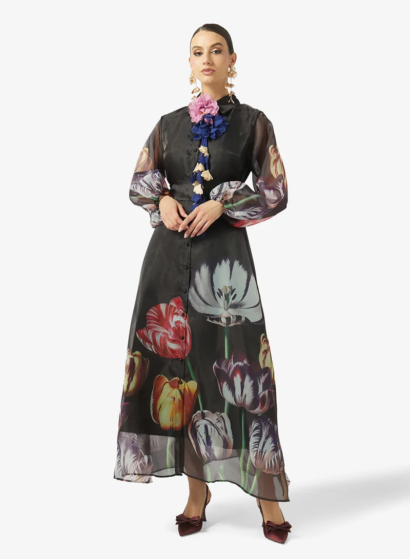 خزانة Floral Print Dress
