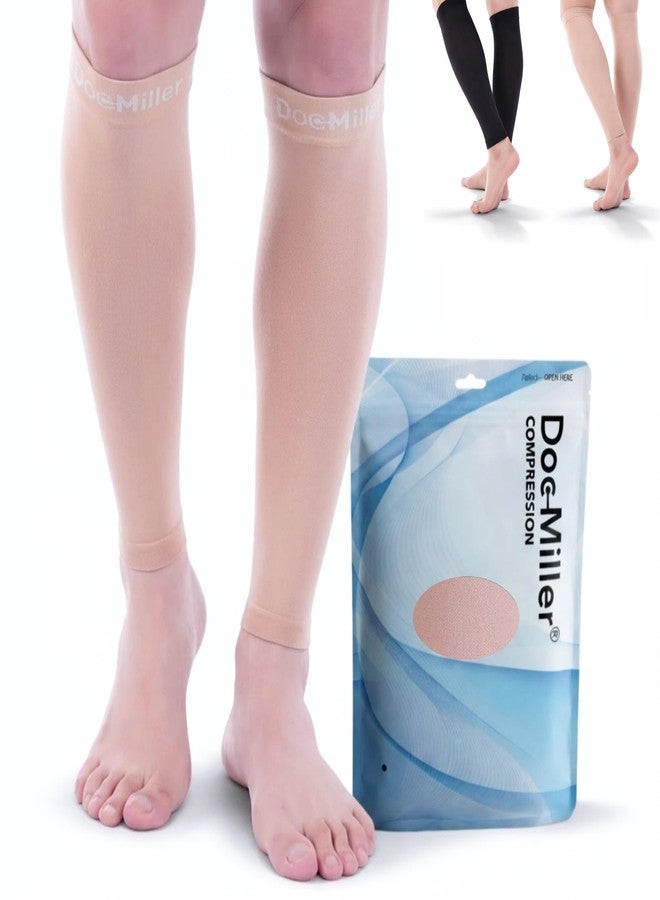 Doc Miller Calf Compression Sleeve for Petite Women & Men, 15-20 mmHg, Footless Leg Sleeve Brace for Varicose Veins, Pregnancy, Running & Cycling, Knee-High, Shin Splints, Recovery, 1 Pair - Image 1