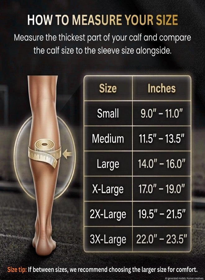 Doc Miller Calf Compression Sleeve for Petite Women & Men, 15-20 mmHg, Footless Leg Sleeve Brace for Varicose Veins, Pregnancy, Running & Cycling, Knee-High, Shin Splints, Recovery, 1 Pair - Image 3