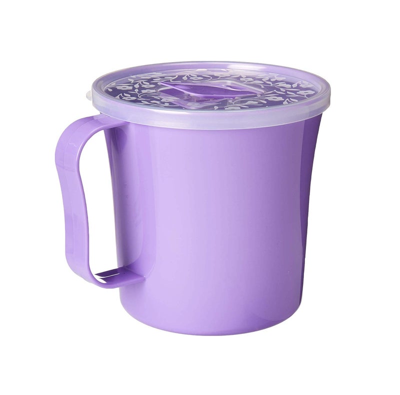 Zilpoo 3 Pack - Soup Mug with Handle and Vented Lid 37 Ounce | Plastic Microwaveable Oatmeal Cereal Cup with Cover | Microwave Safe Lidded Bowl - Image 2