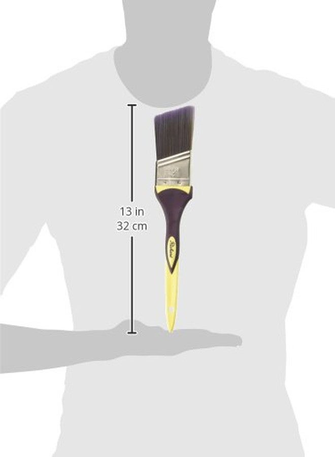 Richard 80622 Connoisseur Ultra Series Angular Paint Brush, Polyester SRT Filaments, Wood Handle, 2" - Image 4