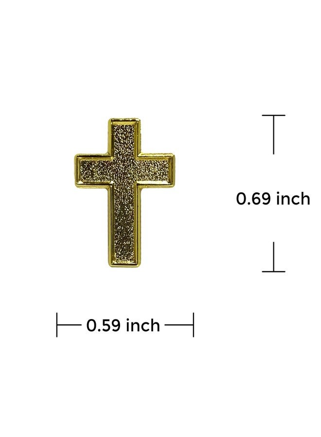 PinMaze دبوس طية صدر السترة مطلي بالذهب - بروش ديني مسيحي لاتيني مزخرف (5 قطع) - Image 4