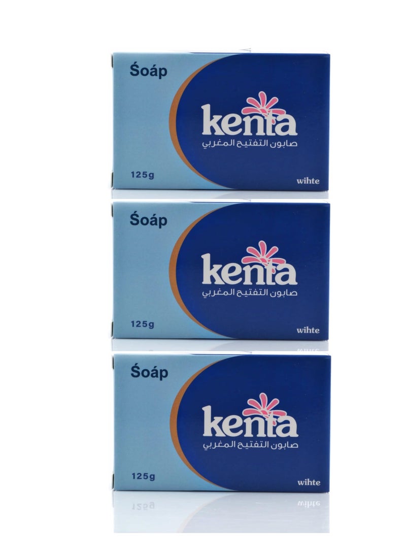 kenta 3  piececs of  Kenta Moroccan Lightening Soap from Saadeh Beauty - 125g - Image 1