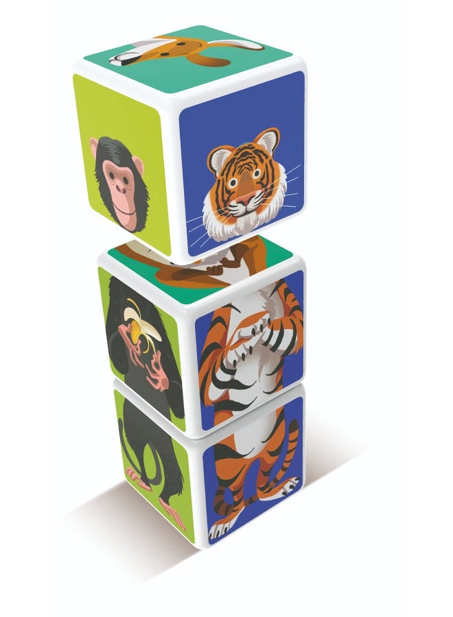 Geomag Magicube Mix & Match Savanna Animals STEM Toy 3 Pcs - Image 1