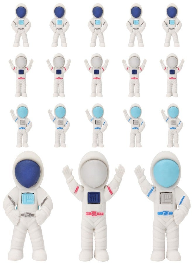 KINYFY 18 Pcs Astronaut Erasers, 3D Cartoon Spaceman Pencil Erasers for Kids, Cute Outer Space Themed Eraser for School Supplies, Reward Gifts, Party Favors - Image 1