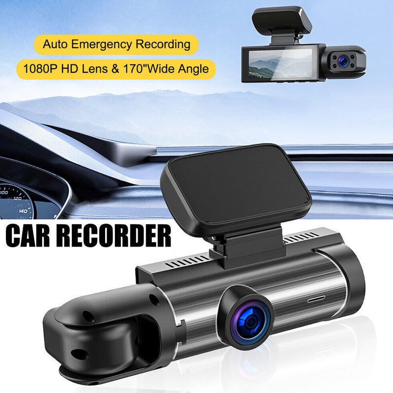 1080P car driving recorder with three lenses, front mounted and built-in rear DVR recorder, 3.16-inch screen, wide angle 170 °, night vision G high-definition sensor, loop recording for 24-hour monitoring, equipped with WiFi and 32GB card - Image 5