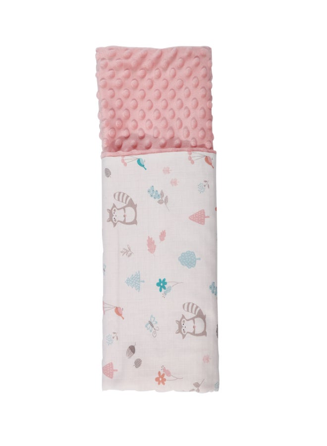 Insular Baby Dotted Blanket 43.3 * 62.2 Inches Soft Cotton & Plush Skin-friendly Breathable Unisex Infant Receiving Blankets for Bed Stroller Crib Travel - Image 3