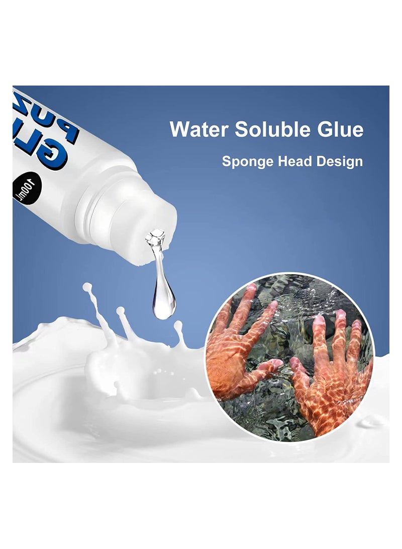 KASTWAVE 100ML Puzzle Glue Clear with New Sponge Head,Water-Soluble Puzzle Glue for 1000/2000 Pieces Puzzles, Non-Toxic and Quick Dry  - Image 3