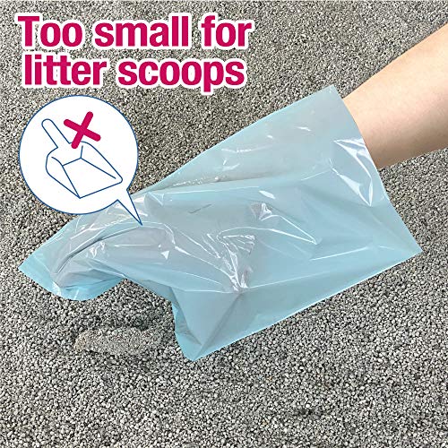 BOS Amazing Odor Sealing Cat Waste Bags - Durable and Unscented[Size: XS, Color: Light Blue](200 count, Pack of 1) (200Bags) ★Too Small to get a Litter Scoop Inside! - Image 3