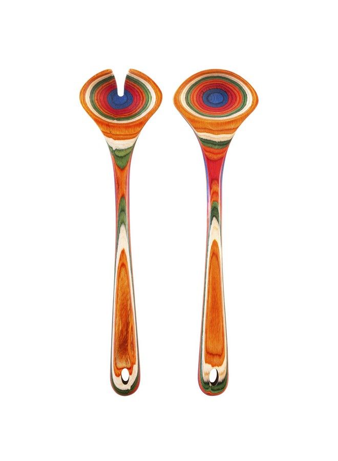 Totally Bamboo Baltique Marrakesh Collection Wooden Salad Serving Utensils Set 113/4" Long - Image 2