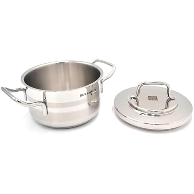 Korkmaz Astra2 Casserole 20X115 Cm  33 L  Sandwich Bottom Induction Cooking Pot  TriPly Bottom Stainless Steel Pot Ka2023 - Image 4
