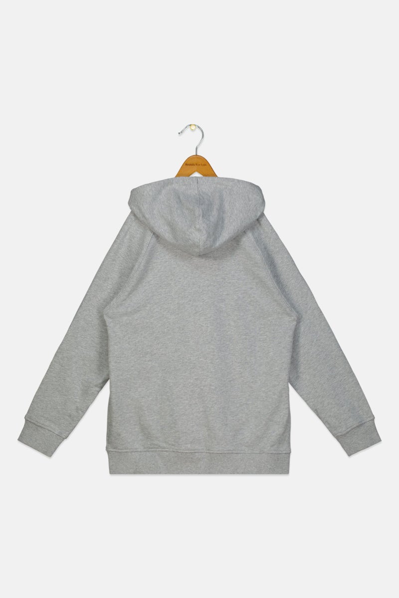 Reebok ملابس رياضية للأطفال الأولاد بكم طويل هودي خارجي، رمادي - Image 2