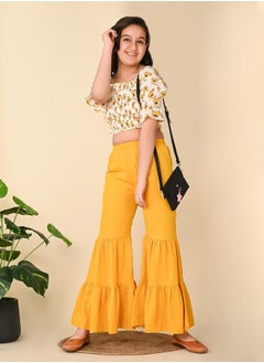 LILPICKS Printed Crop Top and Sharara Pants Set by Styli  - Image 4