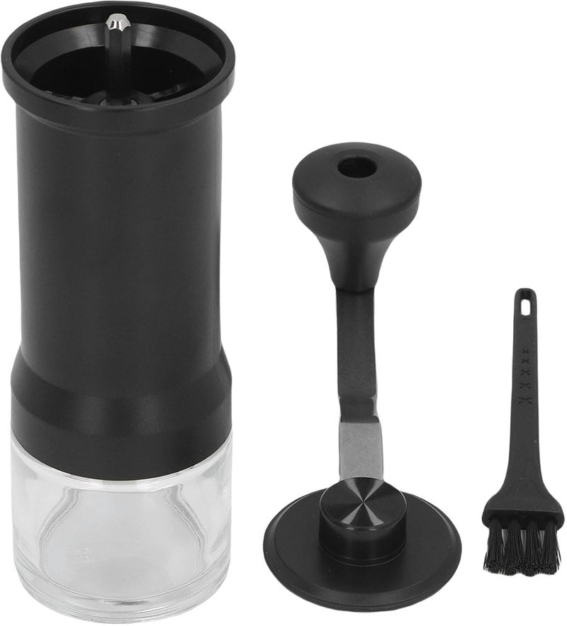 Manual Coffee Grinder Ceramic Conical Burr, 25g Capacity, Adjustable Fine Coarse Setting, Glass Container - Durable Quiet Operation, Portable for Home and Travel - Image 1