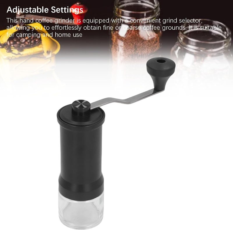 Manual Coffee Grinder Ceramic Conical Burr, 25g Capacity, Adjustable Fine Coarse Setting, Glass Container - Durable Quiet Operation, Portable for Home and Travel - Image 5