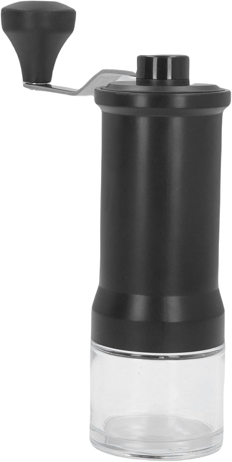 Manual Coffee Grinder Ceramic Conical Burr, 25g Capacity, Adjustable Fine Coarse Setting, Glass Container - Durable Quiet Operation, Portable for Home and Travel - Image 4