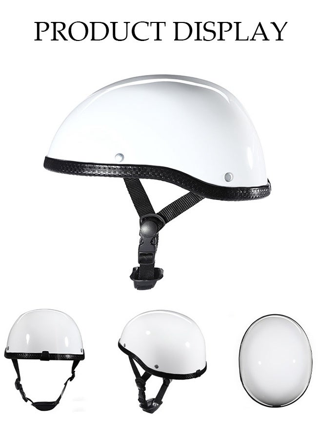 DUNISO Motorcycle Half Helmet, Multifunctional Breathable Open Face Helmet，Retro Harley Scooter Helmet，With Adjustable Buckle , Shockproof And Fall Proof, Suitable For Both Men And Women，Suitable For Riding Bicycles, Motorcycles, Skateboards ﻿  - Image 2