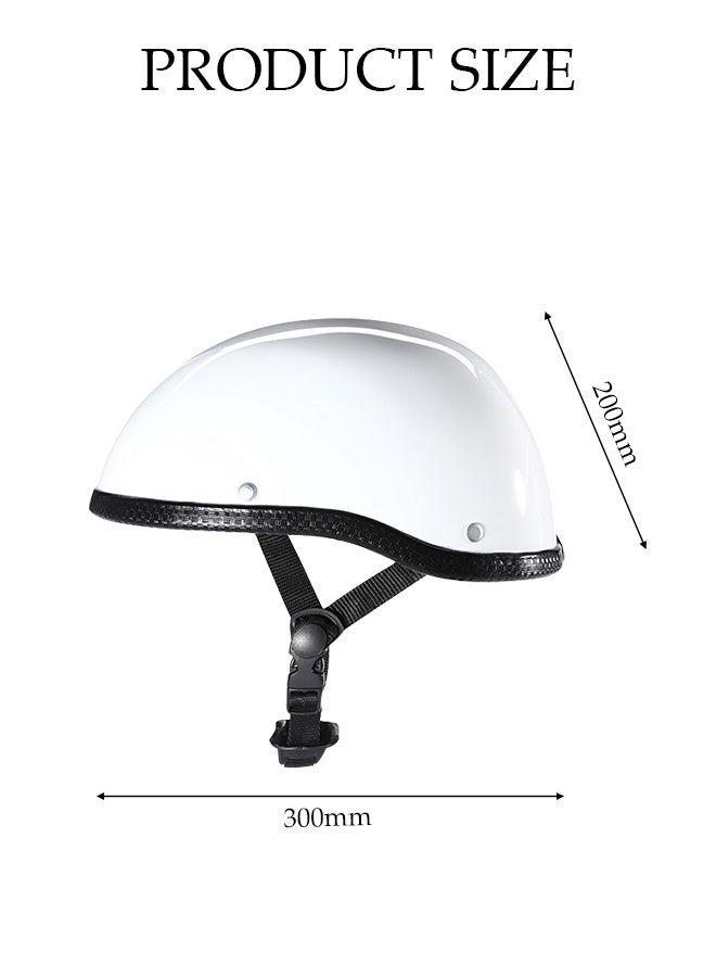DUNISO Motorcycle Half Helmet, Multifunctional Breathable Open Face Helmet，Retro Harley Scooter Helmet，With Adjustable Buckle , Shockproof And Fall Proof, Suitable For Both Men And Women，Suitable For Riding Bicycles, Motorcycles, Skateboards ﻿  - Image 4