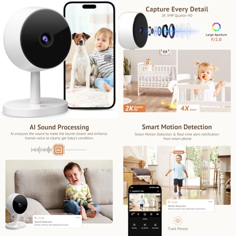 جيرافيت Girafit 2k Indoor Camera 219 g