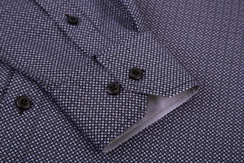 Alex Vando Mens Printed Dress Shirts Long Sleeve Button Down Shirt,Black 130,L - Image 5