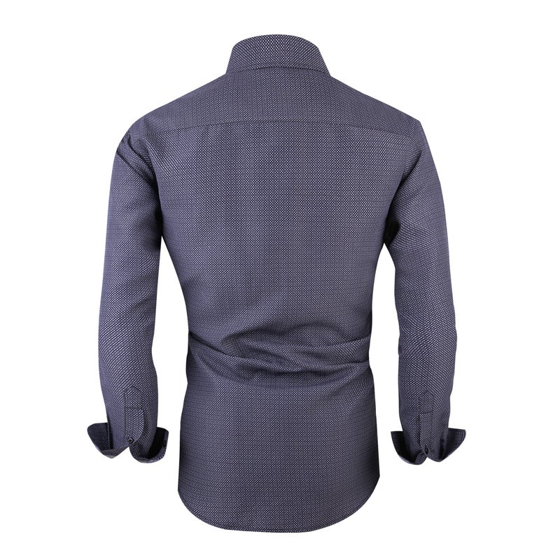 Alex Vando Mens Printed Dress Shirts Long Sleeve Button Down Shirt,Black 130,L - Image 3