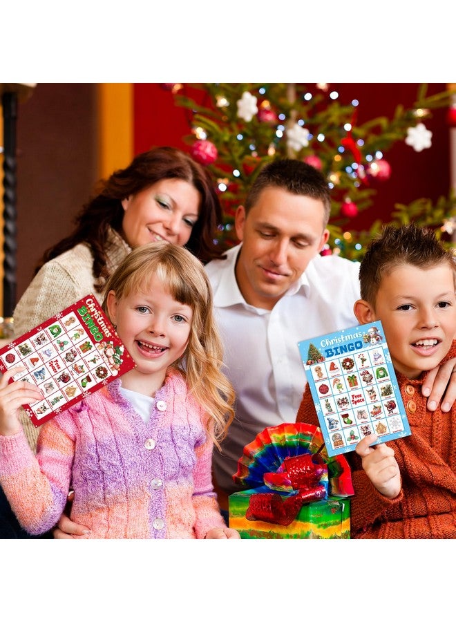 ceiba tree Merry Christmas Bingo Game for Kids Adults Large Group 24 Players Xmas Winter Holiday Bingo Family Activities Party Games Party Favors Party Supplies - Image 5