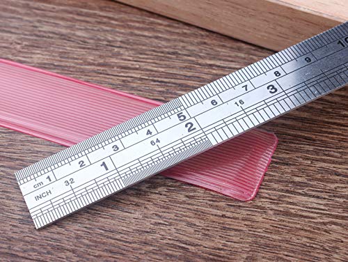 XMHF 2 Pcs 8 inch / 20 cm Stainless Steel Ruler, Metal Ruler with Conversion Table - Image 3