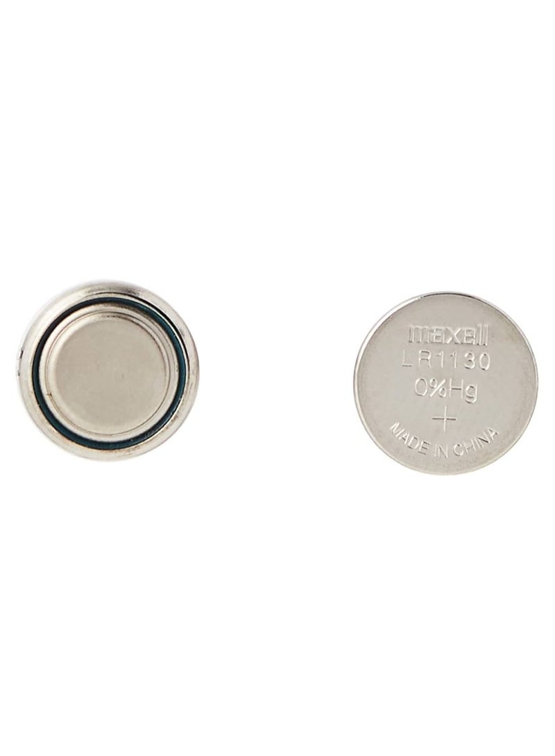 Maxell LR1130 Battery, Pack of 10 Alkaline Coin Battery - Image 2