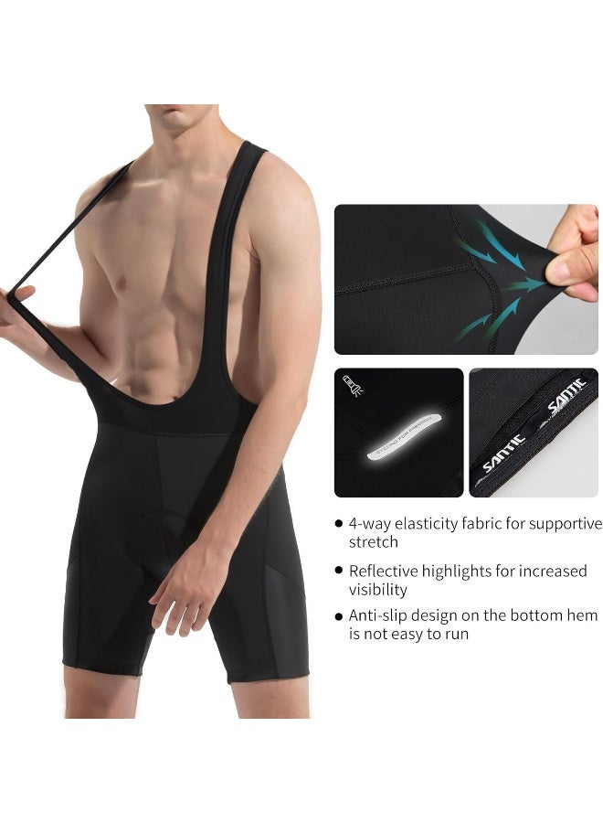 Santic Cycling Bib Shorts 4D Padded Breathable Bicycle Mountain Road Riding Bike Bibs for Men - Image 3