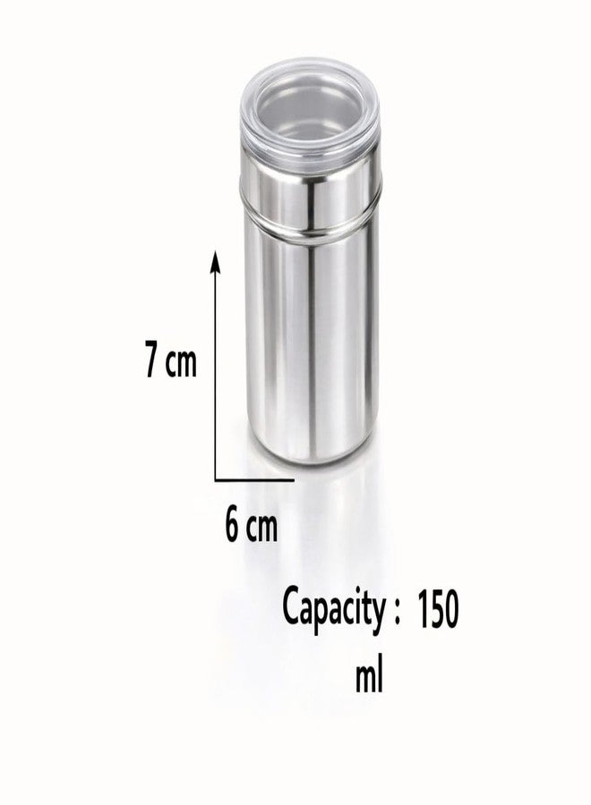 VISAXMI Stainless Steel Masala Box 12 in 1 with Stand | Premium Steel Spice Organizer | Spice Box with 8 Containers + 4 Section Middle Container, 4 Spoon | Masala Dabba for Kitchen Storage (Silver) - Image 3
