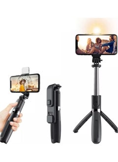 Foldable Tripod Monopod Selfie Stick Blue tooth With Wireless Button Shutter Selfie Stick With LED For iOS Android