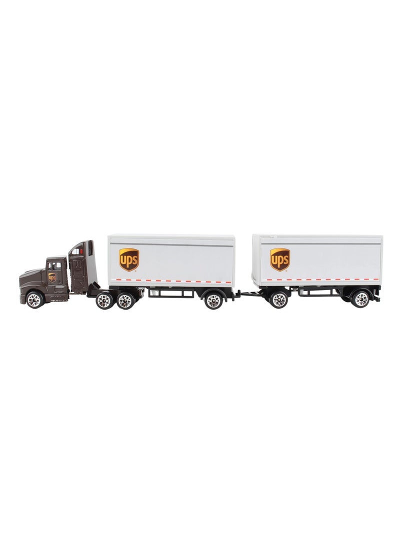 Daron Daron UPS Die Cast Tractor with 2 Trailers  - Image 2