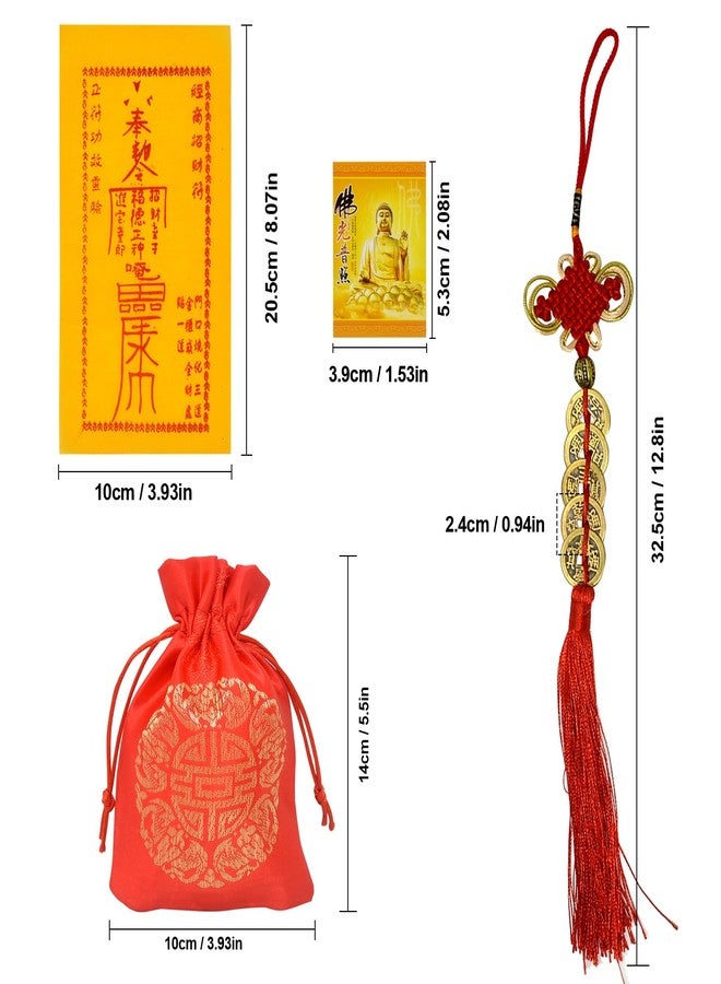 Fengshuibringluck Feng Shui Five Emperor Money Coins for Fortune and Success with Chinese Knot Fortune Coins (Five Emperors Money) - Image 2