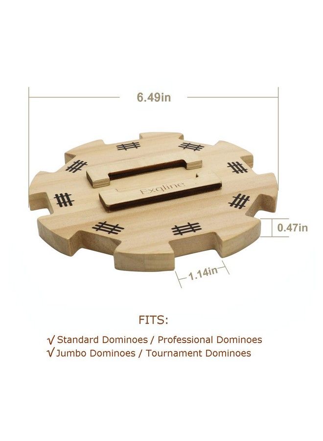 Exqline Mexican Train Dominoes Accessories With 6.5" Pine Mexican Train Hub, 70Sheets Mexican Train Score Pads And 8 Colored Diecast Train Markers, For Mexican Dominoes Train Game Set - Image 4