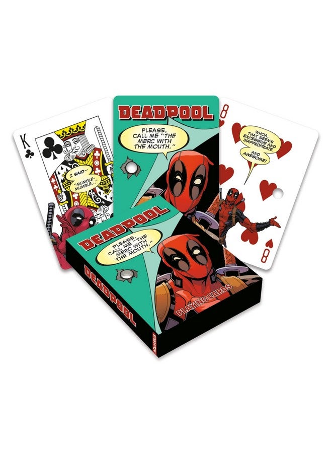 Aquarius AQUARIUS Deadpool Quotes Playing Cards - Deadpool Themed Deck of Cards for Your Favorite Card Games - Officially Licensed Deadpool Merchandise & Collectibles - Image 1