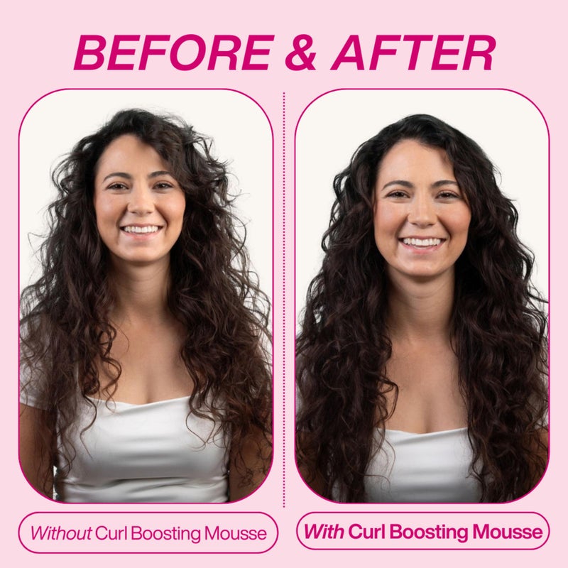 dippity-do Dippity Do Girls With Curls Curl Enhancing Mousse, Light, 3-in-1 Defining Foaming Mousse for Curly Wavy Hair, Hibiscus, Olive Oil, Anti Frizz Bouncy Curls For Women, Air Dry, Alcohol Free, 2 Pack - Image 5