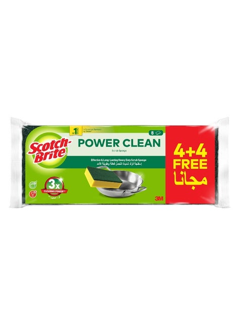 Scotch-Brite Heavy Duty Classic Flat Laminate Scrub Sponge  8 units  4 4 Free  pack   Kitchen sponge   Dish sponge   Scrub   General Cleaning   Food Safe   Non-Rusting   Kitchen  Garage  Outdoor