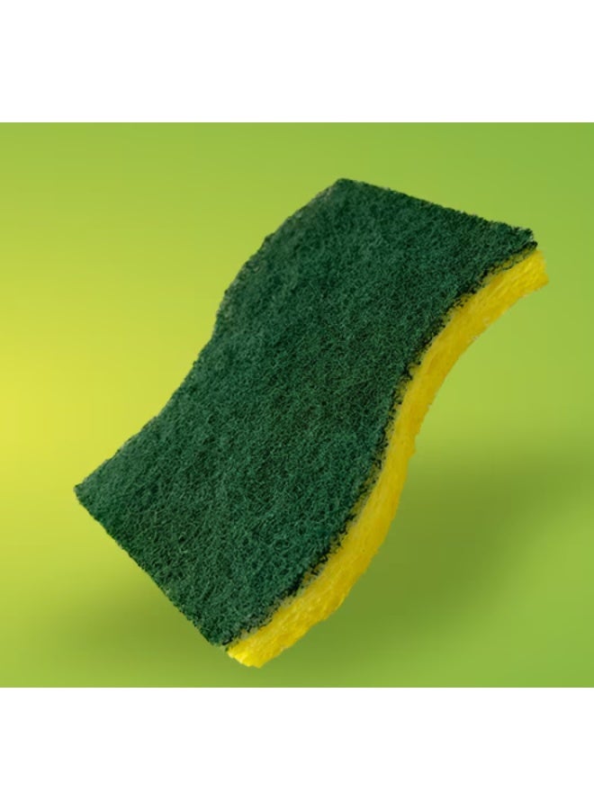 سكوتش برايت Scotch-Brite Heavy Duty Classic Flat Laminate Scrub Sponge  8 units  4 4 Free  pack   Kitchen sponge   Dish sponge   Scrub   General Cleaning   Food Safe   Non-Rusting   Kitchen  Garage  Outdoor - Image 3