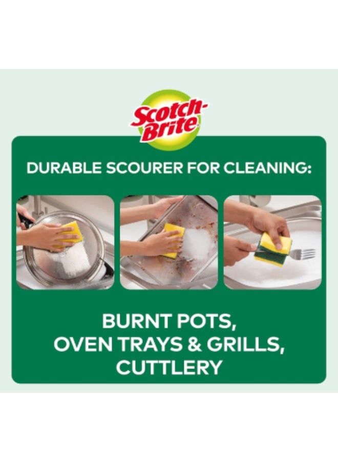 سكوتش برايت Scotch-Brite Heavy Duty Classic Flat Laminate Scrub Sponge  8 units  4 4 Free  pack   Kitchen sponge   Dish sponge   Scrub   General Cleaning   Food Safe   Non-Rusting   Kitchen  Garage  Outdoor - Image 4