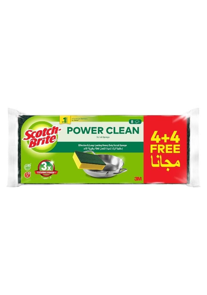 Scotch-Brite Heavy Duty Classic Flat Laminate Scrub Sponge 8 units 4 4 Free pack Kitchen sponge Dish sponge Scrub General Cleaning Food Safe Non-Rusting Kitchen Garage Outdoor