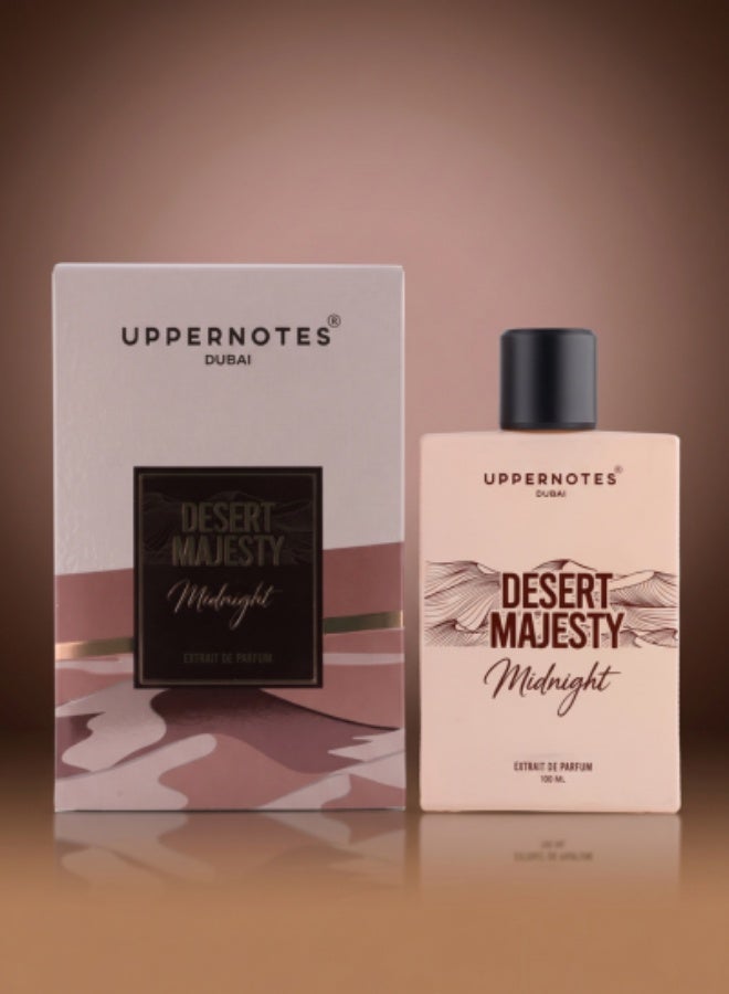 UpperNotes Desert Majesty Midnight Extrait De Parfum Unisex 100ml | Dark Oud Saffron Ambergris Cashmere | Luxury Oriental Long Lasting Fragrance UAE - Image 3