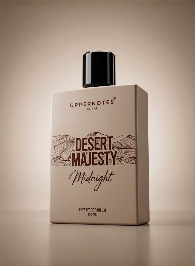 UpperNotes Desert Majesty Midnight Extrait De Parfum Unisex 100ml | Dark Oud Saffron Ambergris Cashmere | Luxury Oriental Long Lasting Fragrance UAE - Image 4